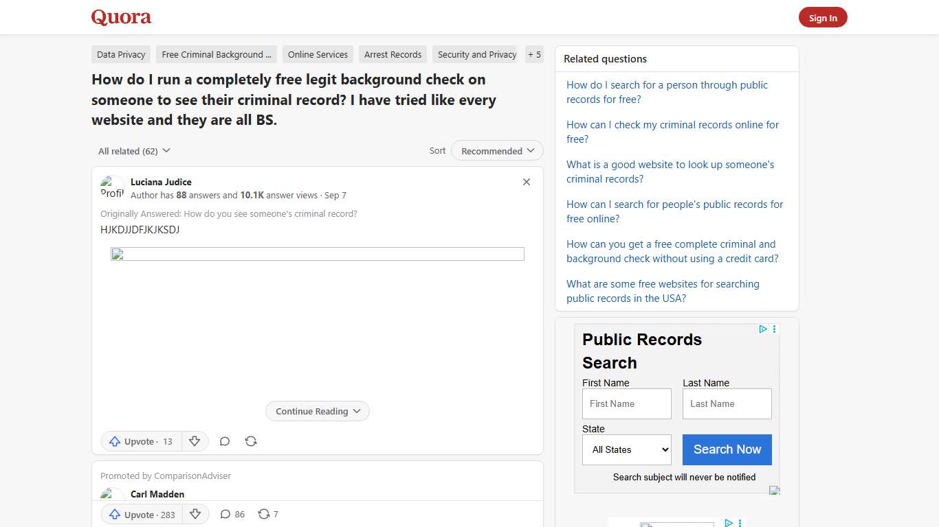 How to run a completely free legit background check on someone to see their criminal record - Quora